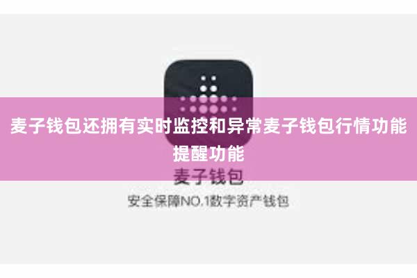 麦子钱包还拥有实时监控和异常麦子钱包行情功能提醒功能