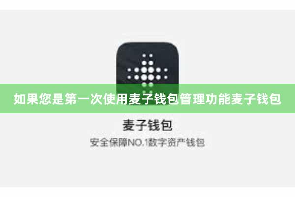 如果您是第一次使用麦子钱包管理功能麦子钱包