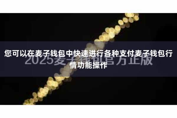 您可以在麦子钱包中快速进行各种支付麦子钱包行情功能操作