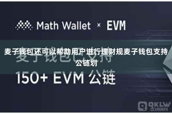 麦子钱包还可以帮助用户进行理财规麦子钱包支持公链划